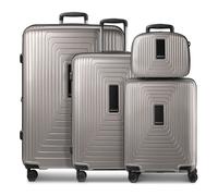 Redolz Essentials 14 Set de valises à 4 roulettes + Beautycase 4 pcs. avec soufflet extensible gris