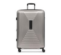REDOLZ Essentials 14 articles de base, gris café métallisé, Trolley L+ (77 cm) erweiterbar, Valise rigide avec roulettes pivotantes