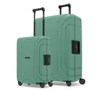 Redolz Essentials 15 : Set de valises à 4 roues 15 S+L avec fermeture à trois points vert