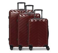Redolz Essentials 18 2.0 4 roues Set de valises 3 pièces avec soufflet d'extension rouge