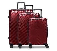 Redolz Essentials 18 4 roues Set de valises 3 pièces avec soufflet d'extension rouge