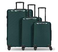 Redolz Essentials 18 4 roulettes Set de valises 3 pièces avec soufflet d'extension vert