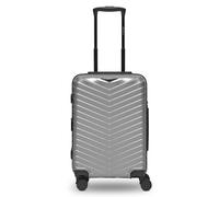 Redolz Essentials 18 4 roulettes Trolley de cabine 55 cm avec soufflet d'extension couleur argent