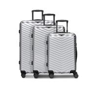 Redolz Essentials 18 2.0 4 roues Set de valises 3 pièces avec soufflet d'extension couleur argent
