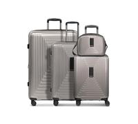 Redolz Essentials 14 Set de valises à 4 roulettes + Beautycase 4 pcs. avec soufflet extensible gris