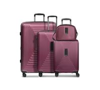Redolz Essentials 14 Set de valises à 4 roulettes + Beautycase 4 pcs. avec soufflet extensible rouge