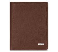 Redolz Leather Essentials HF Porte-monnaie en cuir RFID 9,5 cm dépliable brun