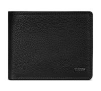 Redolz Leather Essentials QF Porte-monnaie RFID en cuir 12 cm dépliable noir