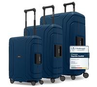 REDOLZ Set de 3 Valises Rigides | sans Fermeture Éclair | Lot de Bagages en Polypropylène | Fermeture 3 Points | 4 Roues Doubles & Serrure TSA | Essentials 15