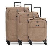 REDOLZ Set de valises 3 pièces Extensibles | Bagages de Voyage légers avec 4 Doubles Roues et Serrure TSA | Cabine Moyenne Grande pour Femme et Homme - Essentials 17