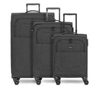 REDOLZ Set de valises 3 pièces Extensibles | Bagages de Voyage légers avec 4 Doubles Roues et Serrure TSA | Cabine Moyenne Grande pour Femme et Homme - Essentials 12