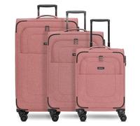 REDOLZ Set de valises 3 pièces Extensibles | Bagages de Voyage légers avec 4 Doubles Roues et Serrure TSA | Cabine Moyenne Grande pour Femme et Homme - Essentials 16