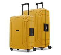 Redolz Set de valises Essentials 15 à 4 roues, tailles M et L, avec fermeture à trois points jaune