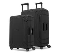 Redolz Essentials 15 Set de valises à 4 roulettes 2 pièces avec fermeture à trois points noir