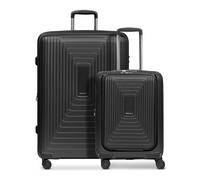 REDOLZ Valise pour Ordinateur Portable Essentials 14 Trolley Set 2 pièces (S Exp. Front Pocket) Black Metallic Noir