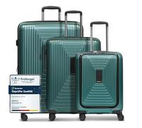 REDOLZ Set de valises rigides 3 pièces | S 55 cm avec Compartiment Ordinateur + M 66 cm + L 77 cm | Extensibles avec Soufflet | Ultra-légères | 4 Roues & Serrure TSA (Essentials 14)