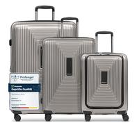 Redolz Essentials 14 4 roulettes Set de valises 3 pièces avec soufflet d'extension gris