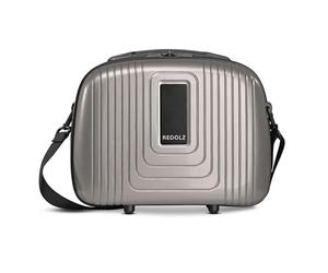 REDOLZ Valise Cabine Rigide Vanity de Voyage | Beauty-Case Solide avec Sangle d’Attache au Trolley | 34 x 17 x 27 cm en polypropylène léger (Essentials 14)