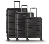 REDOLZ Valise Essentials 10 Trolley Set 3 pièces Black Metallic 2 Noir