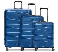 REDOLZ Valise Essentials 10 Trolley Set 3 pièces Blue Metallic 2 Bleu