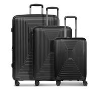 REDOLZ Valise Essentials 14 Trolley Set 3 pièces (S Exp.) Black Metallic Noir