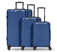 Redolz Essentials 18 4 roulettes Set de valises 3 pièces avec soufflet d'extension bleu