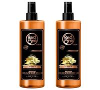 Redone Aftershave Natural Spray Barber Cologne Ambre 2 x 400 ml | Parfum longue durée | Produit de soin de qualité supérieure pour homme | Lot de 2