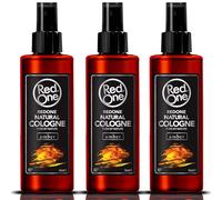 Redone Aftershave Natural Spray Barber Cologne Ambre 3 x 150 ml | Parfum longue durée | Produit de soin de qualité supérieure pour homme | Lot de 3
