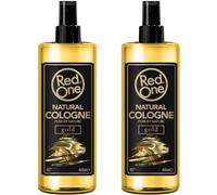 Redone Après-rasage naturel en spray Barber Cologne Gold - 2 x 400 ml - Parfum longue durée - Produit de soin de qualité supérieure pour homme - Lot de 2