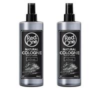 Redone Après-rasage naturel en spray Barber Cologne Silver - 2 x 400 ml - Parfum longue durée - Produit de soin de qualité supérieure pour homme - Lot de 2