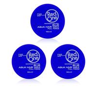 RedOne Aqua Cheveux Wax Full Force Bleu, (3er Paquet) 150ml
