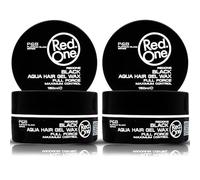 Redone Cire Aquatique Coiffante Noir 150 ml | Forte Tenue l Gel Pour Les Cheveux | Ultra-tenue | Pour Hommes et Femmes | Parfum Cerise | Contrôle Maximum | Lot de 2
