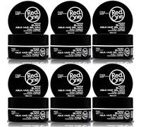 RedOne Cire Aquatique Coiffante Noir 150 ml | Maintien supplémentaire | pour hommes et femmes | Aspect brillant longue durée | Parfum Cerise | Contrôle maximum Lot de 6