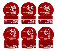 Redone Cire Aquatique Coiffante Rouge 150 ml | Contrôle Des Bords | Ultra-Tenue | Pour Hommes et Femmes | Parfum Fraise | Contrôle Maximum | Lot de 6
