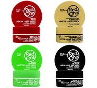 Redone Cire Aquatique Coiffante Rouge, Noir, Vert Mat, Kératine Mat 150ml | Ultra-Tenue | Look brillant et mat | Contrôle maximal | Lot de 4