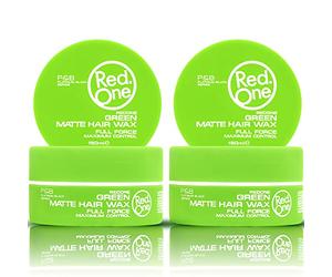 Redone Cire coiffante mate - Vert - 150 ml - Aspect mat - No Shine Wax - Ultra tenue - Cire capillaire pour homme et femme - Parfum coco - Contrôle maximal - 2 pots de cire - Lot de 2