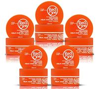 RedOne Coiffage Aqua Wax Orange 150 ml | Contrôle des bords | Ultra-tenue | Cire Gelée | Cire capillaire pour hommes et femmes | Parfum Melon | Contrôle maximum | Lot de 5