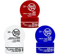Redone Coiffure Cire Aqua Wax Rouge | Bleu | Blanc Éclatant 150ml | Contrôle Maximum | Puissance Totale | Effet Brillant | Cire pour les Cheveux Hommes et Femmes | Lot de 3