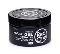 RedOne Hair Styling Gel Keratin - Gel Cheveux Kératine et Vitamines A&E, Maximum Control et Finition Poli, 400 ml | Gel Cheveux Bouclés Anti-frisottis | Gel Cheveux Homme et Femme