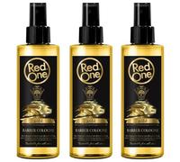 Redone Lot de 3 sprays après-rasage naturels Barber Cologne Gold 3 x 150 ml | Parfum longue durée | Produit de soin de qualité supérieure pour homme