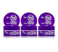 RedOne Violetta Aqua Hair Gel Wax150ml 3 Stück + GRATIS Taschenkamm Stylingkamm Pommadenkamm
