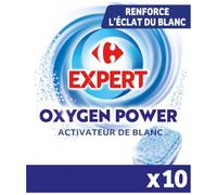 Redonnez tout l'éclat à votre linge blanc avec CARREFOUR EXPERT activateur de blanc, format 10 lavages - Lot de 4