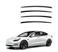 REDOVO 4 pièces Déflecteurs latéraux pour Tesla Model 3 MK1 2017-2023 Vitre Latérale PareSoleil Pare-Pluie Déflecteur Auto Accessoire