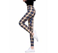 RedParrot Legging décontracté - Femme - Legging de sport - Jaune - Bleu - Noir, Beige, Bleu, Noir, XL