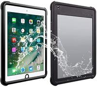 redpepper Coque étanche pour iPad Pro 9.7 2018/2017, certifiée IP68, fine, résistante aux chocs, à la poussière, à la neige, entièrement scellée sous l'eau en TPU PC avec une béquille amovible