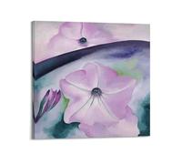 Redpetal - par Georgia O'Keeffe - Affiches artistiques sur toile - Décoration murale esthétique avec musique et cinéma - Pour salon, chambre à coucher, 50 x 50 cm, style cadre