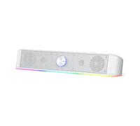 Redragon GS560 Adiemus Barre de Son de Bureau RVB, Haut-Parleur d'ordinateur 2.0 canaux avec Barre d'éclairage Dynamique, synchronisation Audio-lumière, contrôle Tactile rétroéclairé avec Bouton de