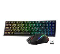 Redragon BS136 Combinaison Clavier et Souris de Jeu, 75% K628 Clavier mécanique sans Fil trimode RVB et Ensemble Souris 8000 DPI, US Layout