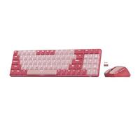 Redragon BS8772 Combinaison clavier et souris sans fil 75 % 78 touches 2,4 GHz Clavier sans fil à profil bas avec batterie rechargeable, rétroéclairage bleu unique 2400 DPI Souris ergonomique