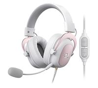 Redragon Casque de Jeu Filaire H510 Zeus White - Son Surround 7.1 - Coussinets d'oreille en Mousse à mémoire de Forme - Pilotes 53 mm - Microphone Amovible - Multi-Plateformes
